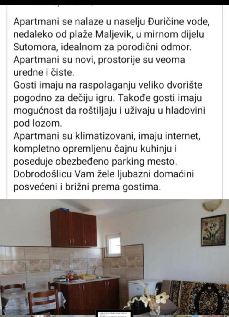 Apartmani Joca سوتوموري المظهر الخارجي الصورة